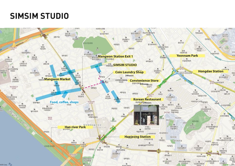 simsim studio (24-hour open and Wi-Fi and heating/cooling)