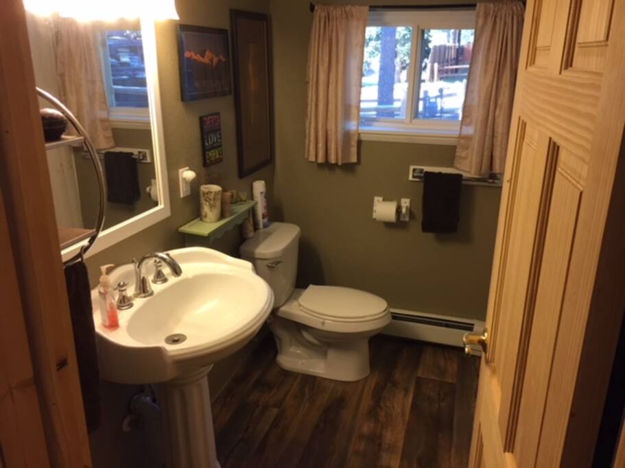 private bath with tub/shower