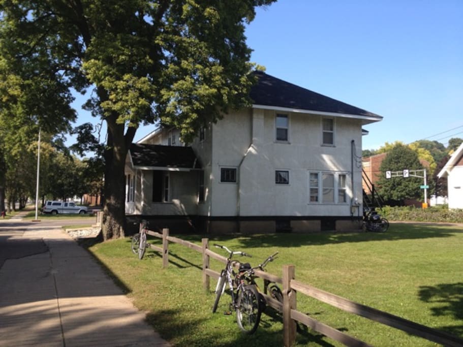 Outside-rear of house