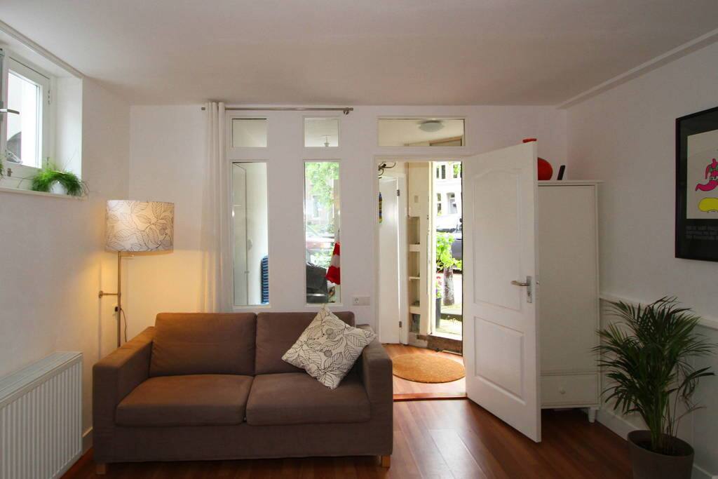 nice and comfortable couch. if you come with more then 2 this couch easily transfers into a double bed