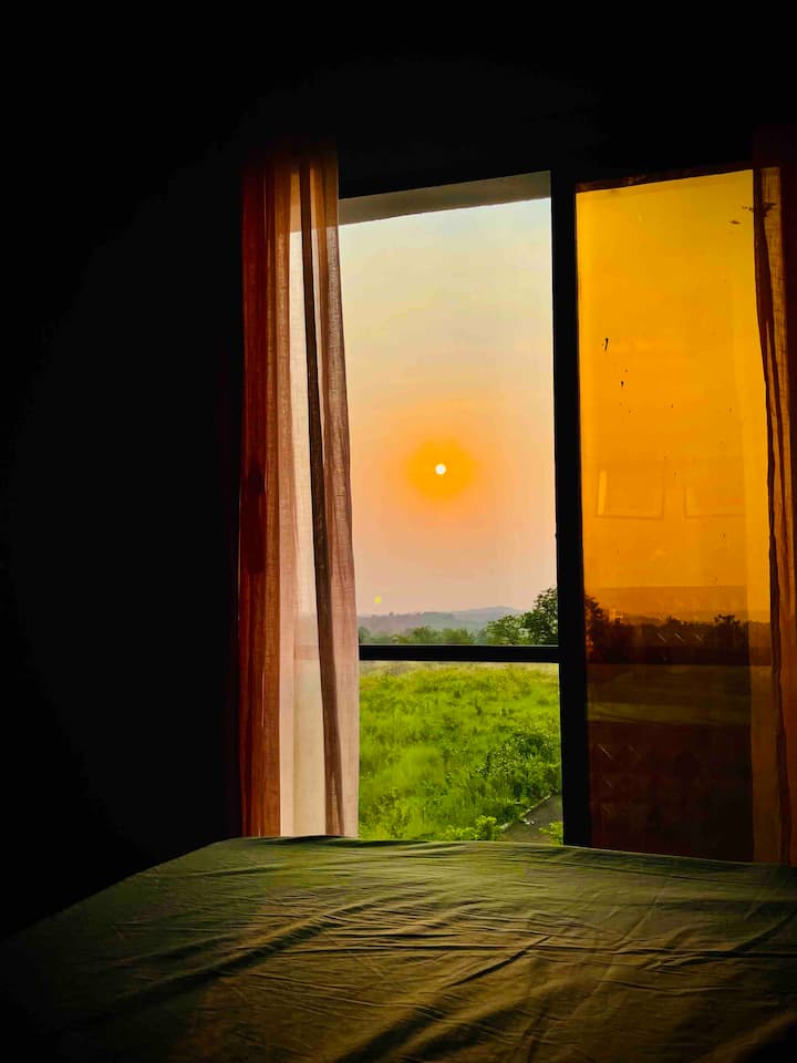 Sunset view from the guest room 