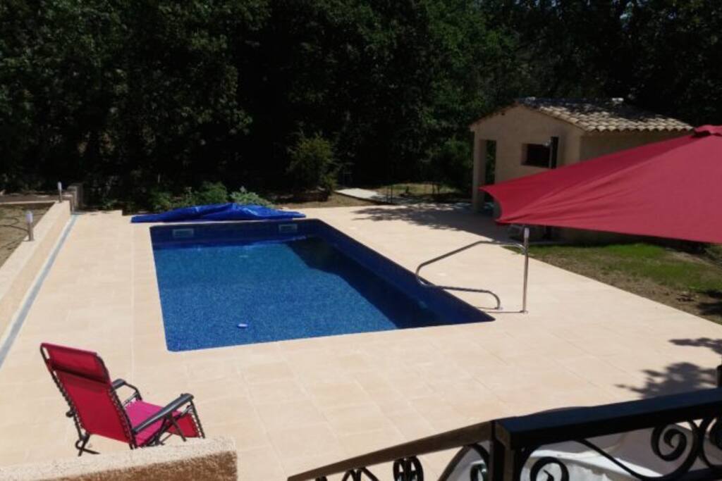 Pool view from patio.