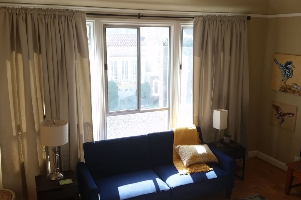 Bright sunny top floor views