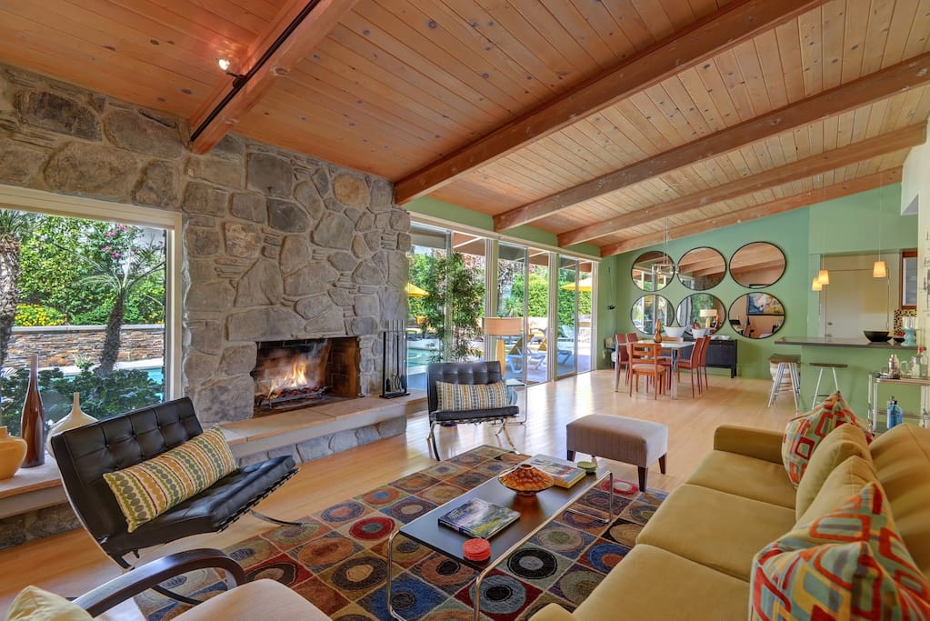 Living Room With Fire Place