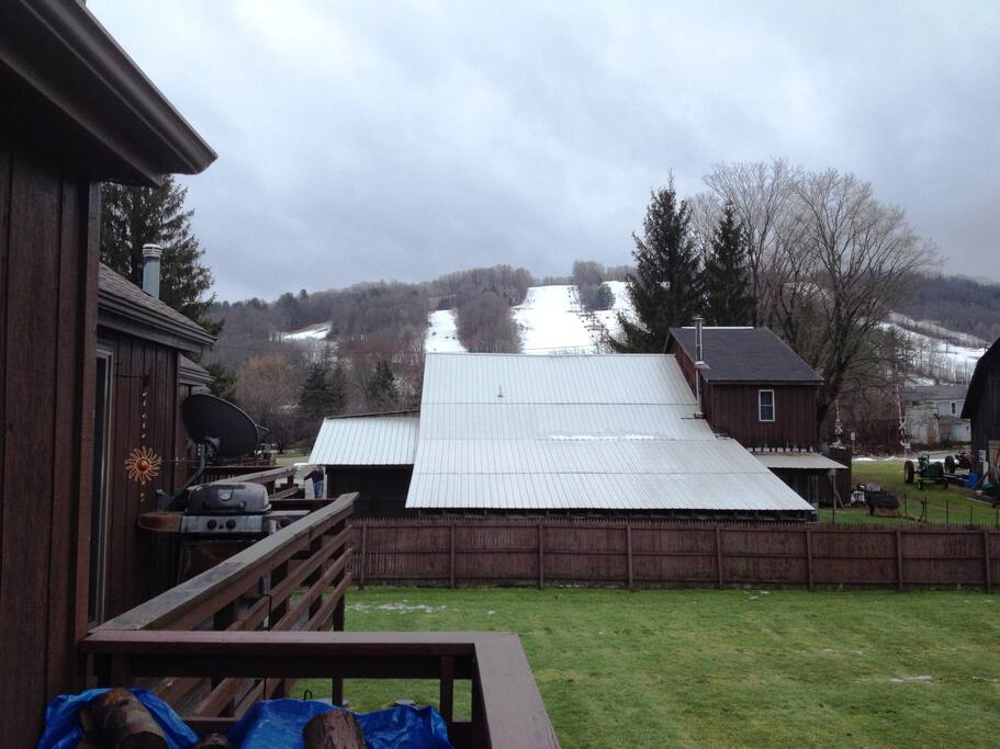 Swain ski resort from the upstairs back porch