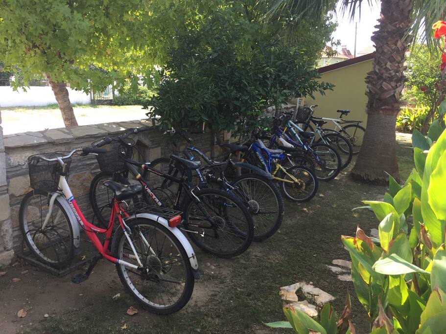 Bikes are available on site at no extra charge