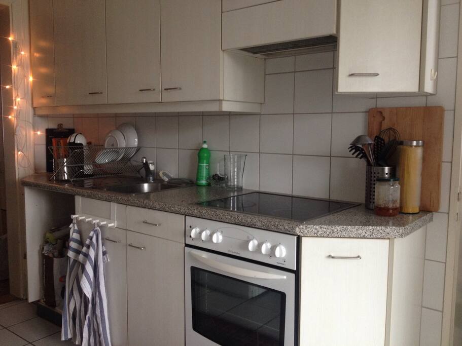 the shared kitchen