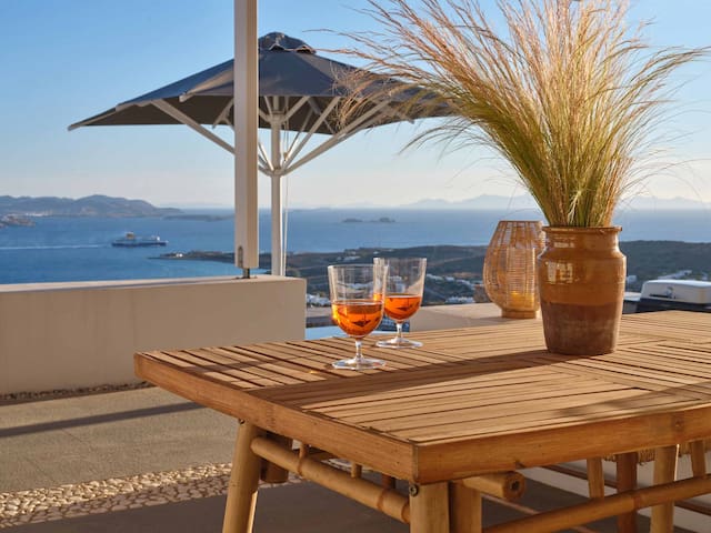 Luxurious Boho Villa with Pool, Sea View & Sunsets