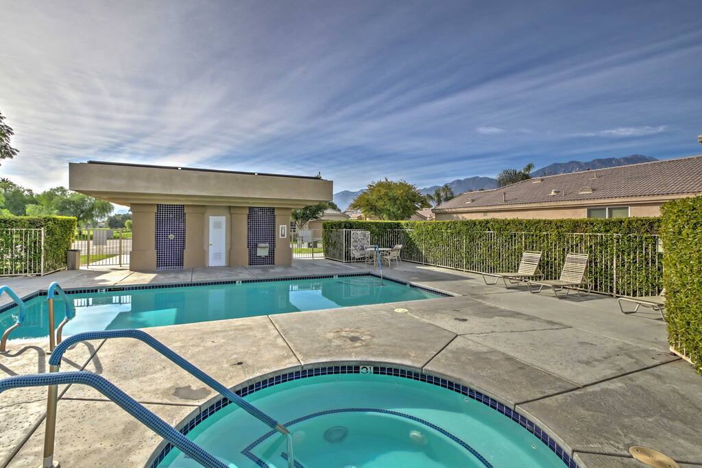 Enjoy access to Desert Princess Country Club's community amenities, including pools, hot tubs, golf courses, putting greens, fitness room, tennis courts, and more!