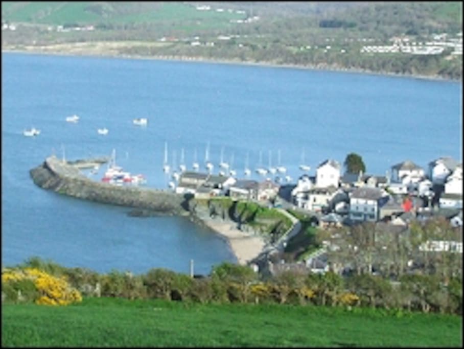 View towards location of holiday home slightly to the left of centre in the top of this picture