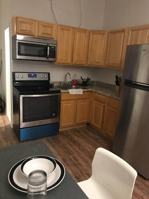 Stainless Steel Appliances, Brand new Fridge and Stove