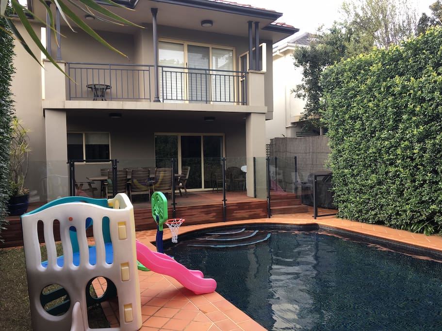 Rear deck & pool