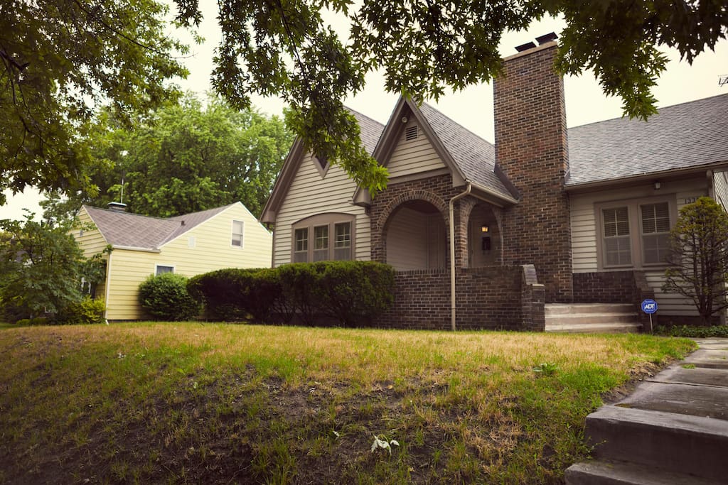 Outside front