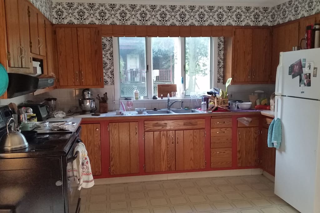 Spacious kitchen complete with every kind of tea you could possibly want, and ones you probably didn't even know you wanted.