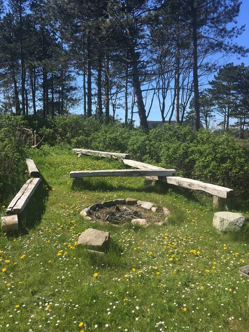 Fireplace with beautiful view to the north