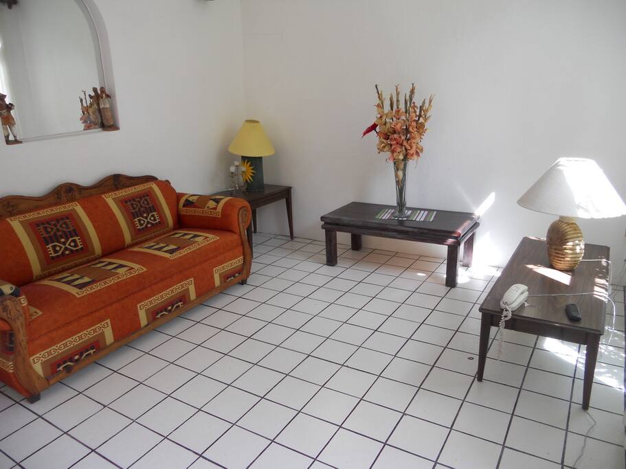 Living room of one of the 3 apartments.