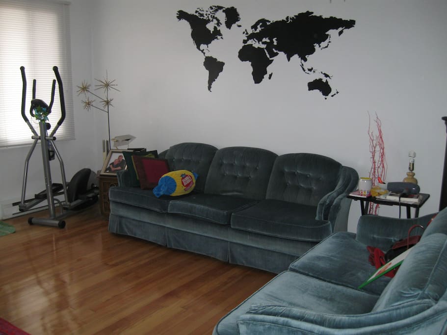 The living room.