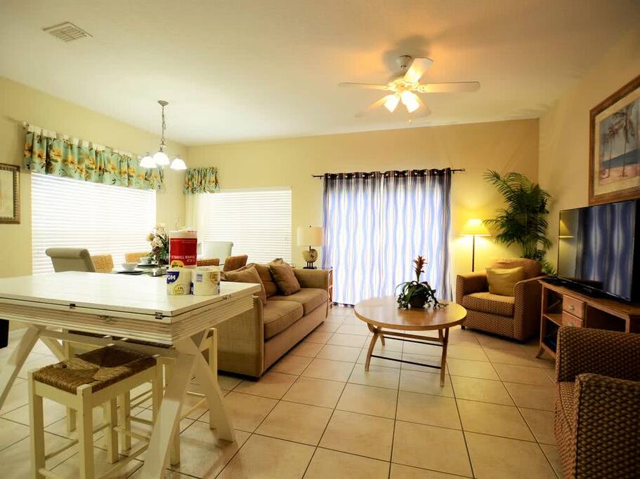 Living room with queen sofa bed