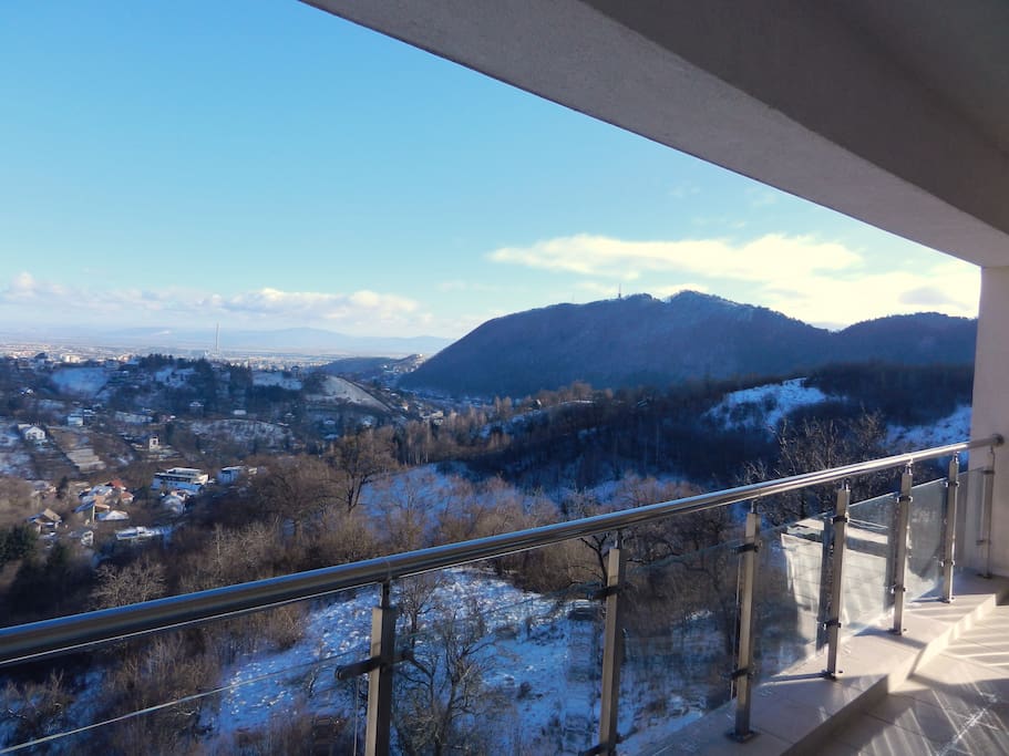 The view from the 18 sq m terrace
