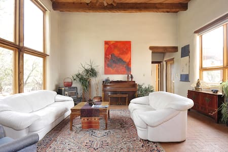 Sun Room, light filled Adobe house