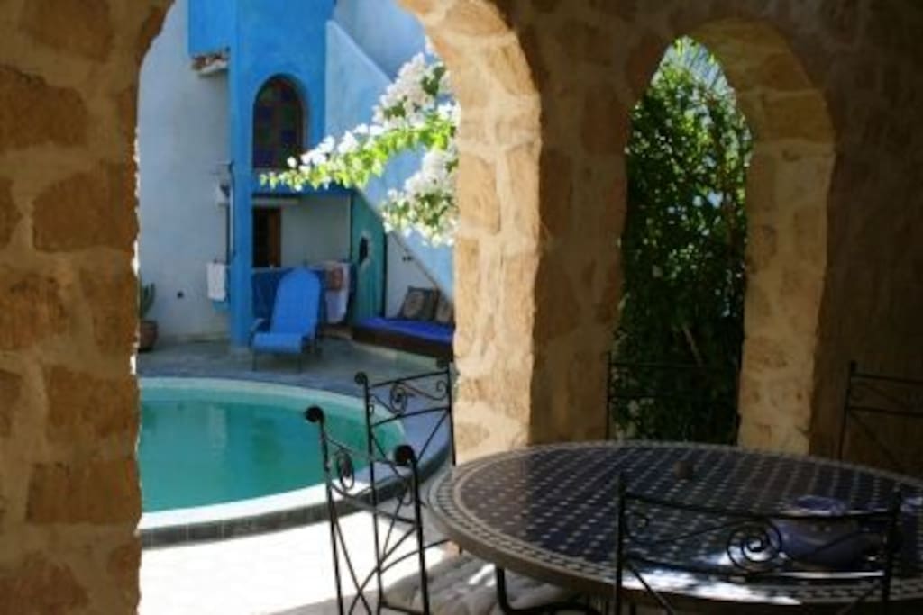 piscine vu du patio
