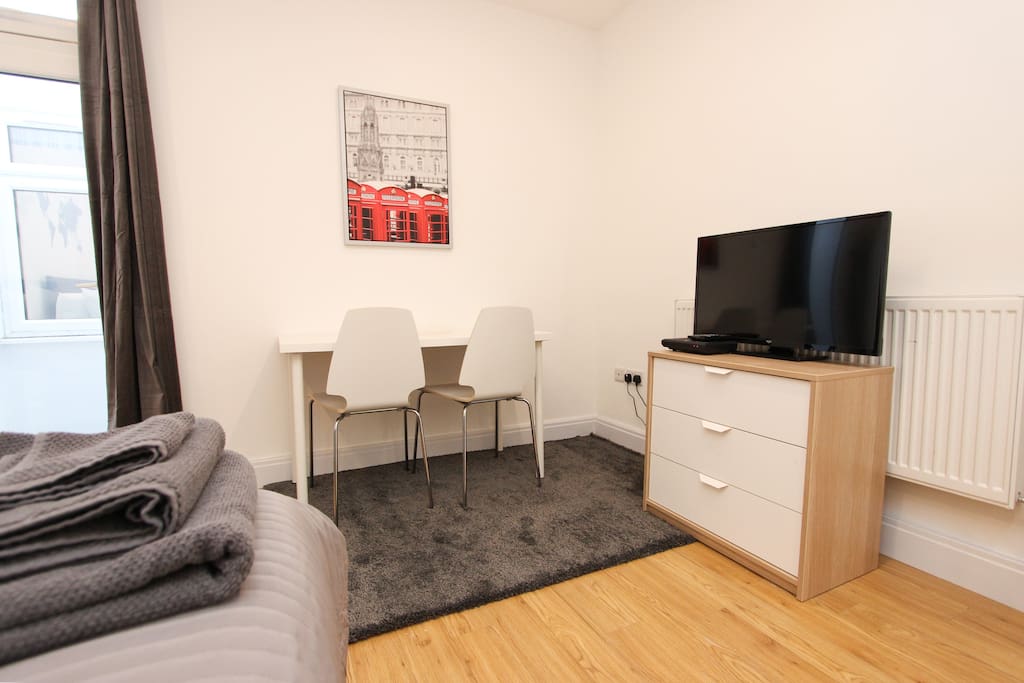 Desk & Chairs, LCD TV