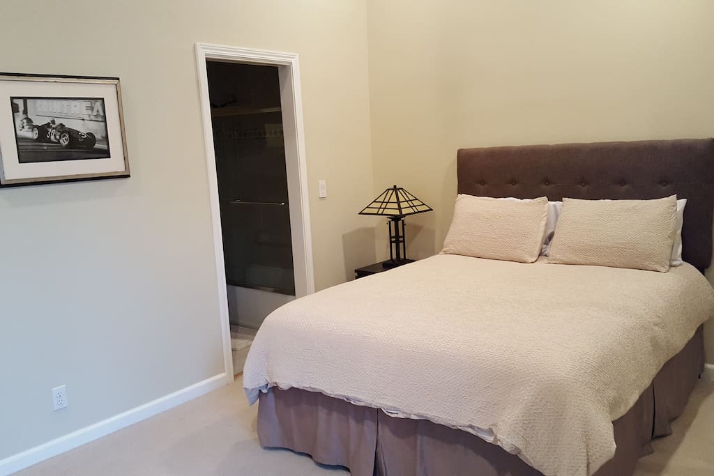 Bedroom suite with a comfy queen size bed and your own private attached bathroom