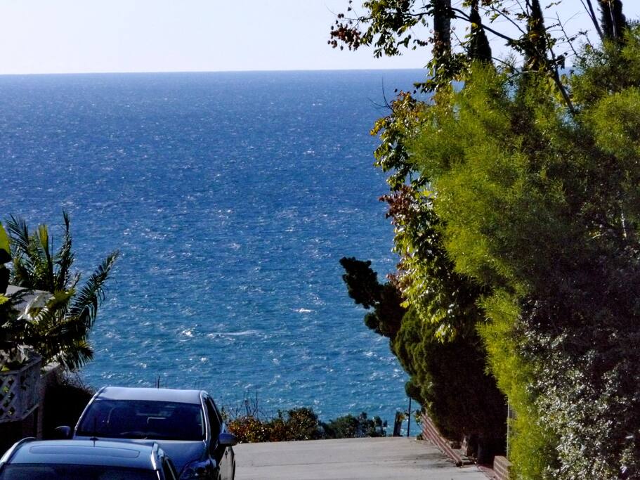 view from deck. We often hear the waves from outdoors, sometimes from inside