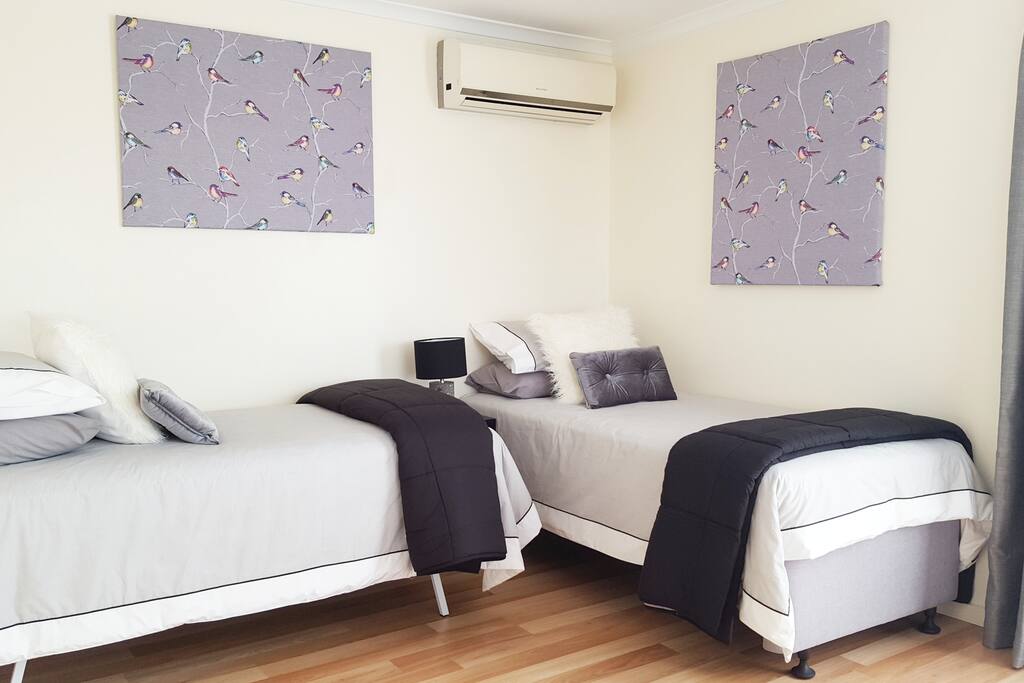 and two single beds