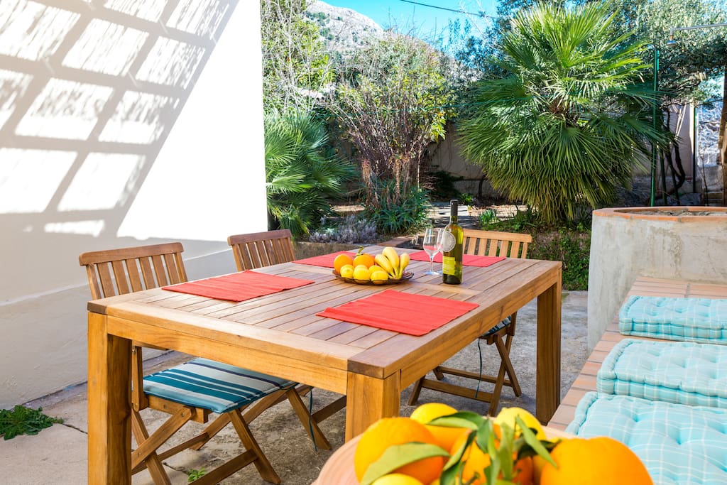 Outdoor terrace and dining area