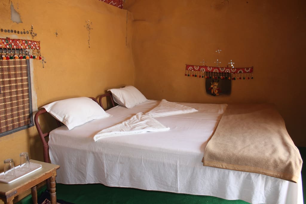 The bedroom in the mud hut