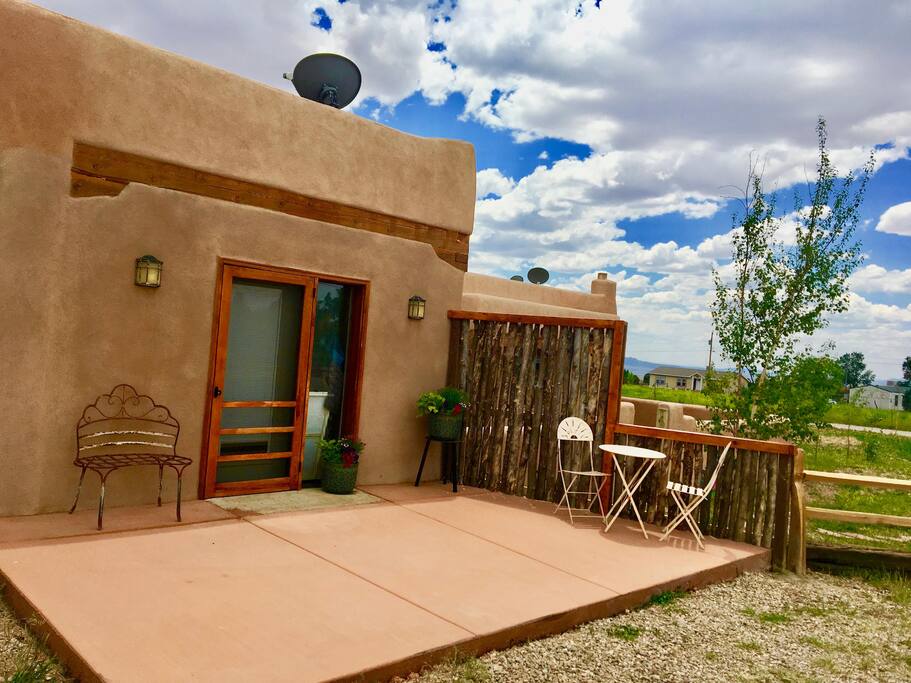 The front porch of the studio