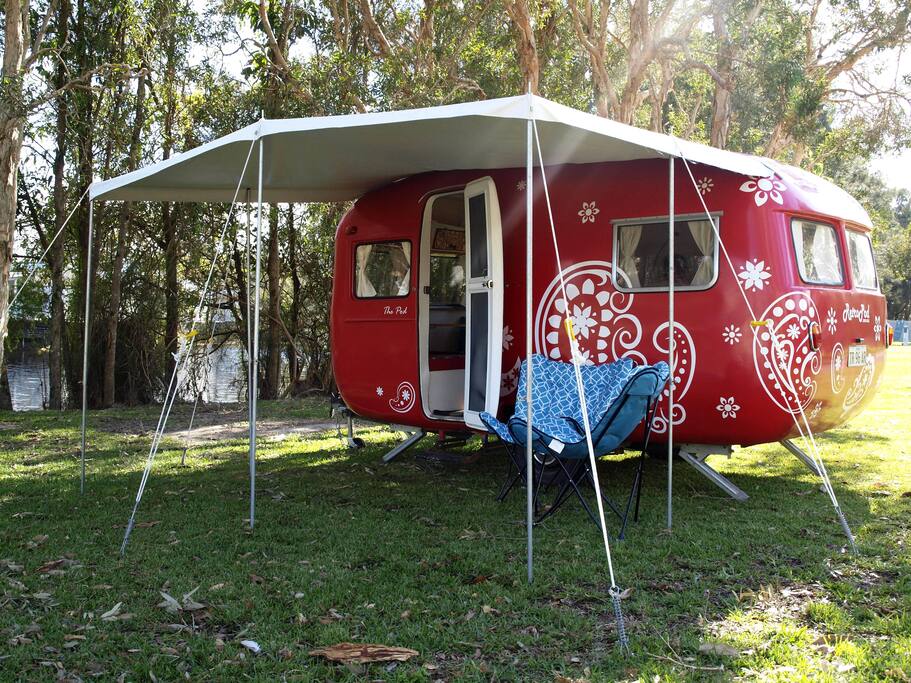 Kick back under the awning in our super comfy camp chairs.
