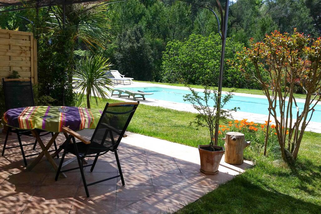 Terrasse de la chambre.