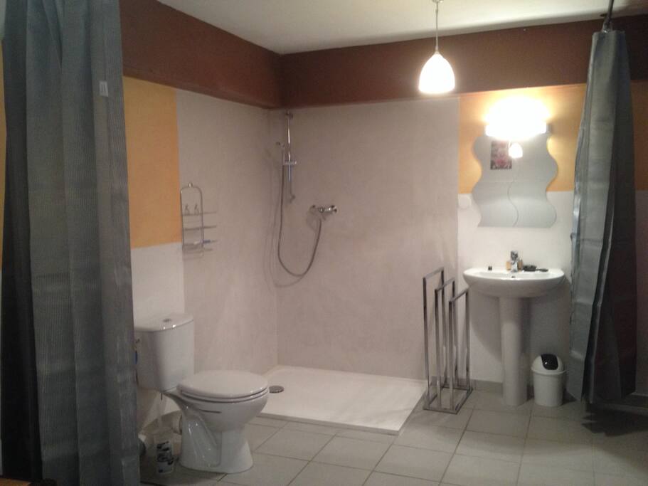 Salle d'eau avec douche