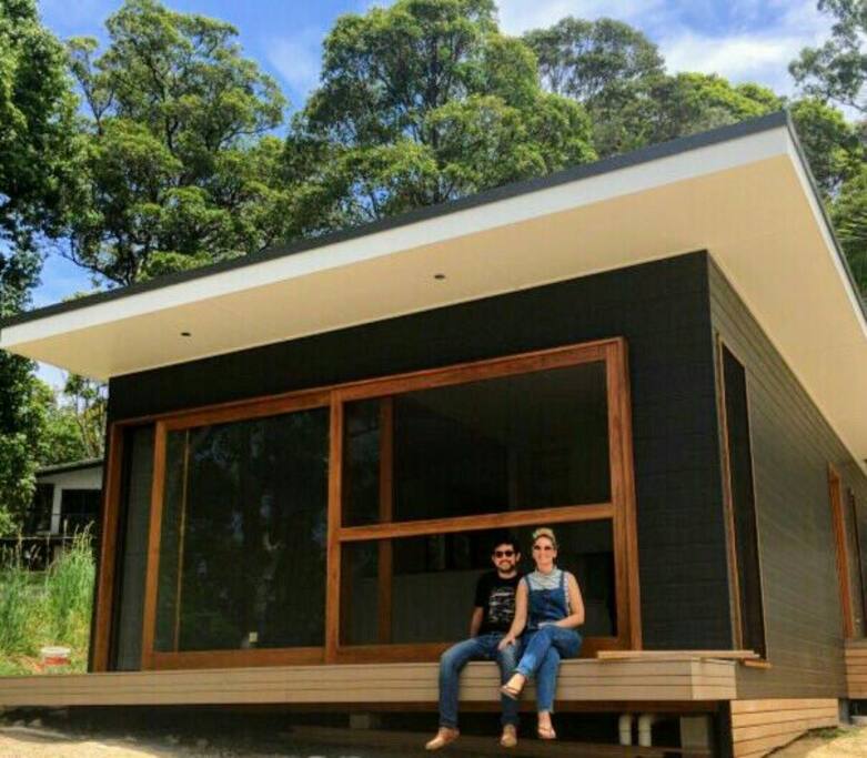 Huge sliding doors and a deck to drink wine and watch the sunset go down...
