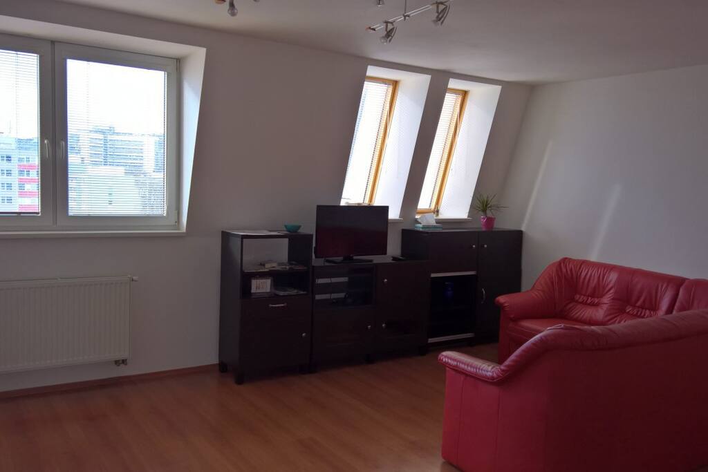 living room with pull out sofa