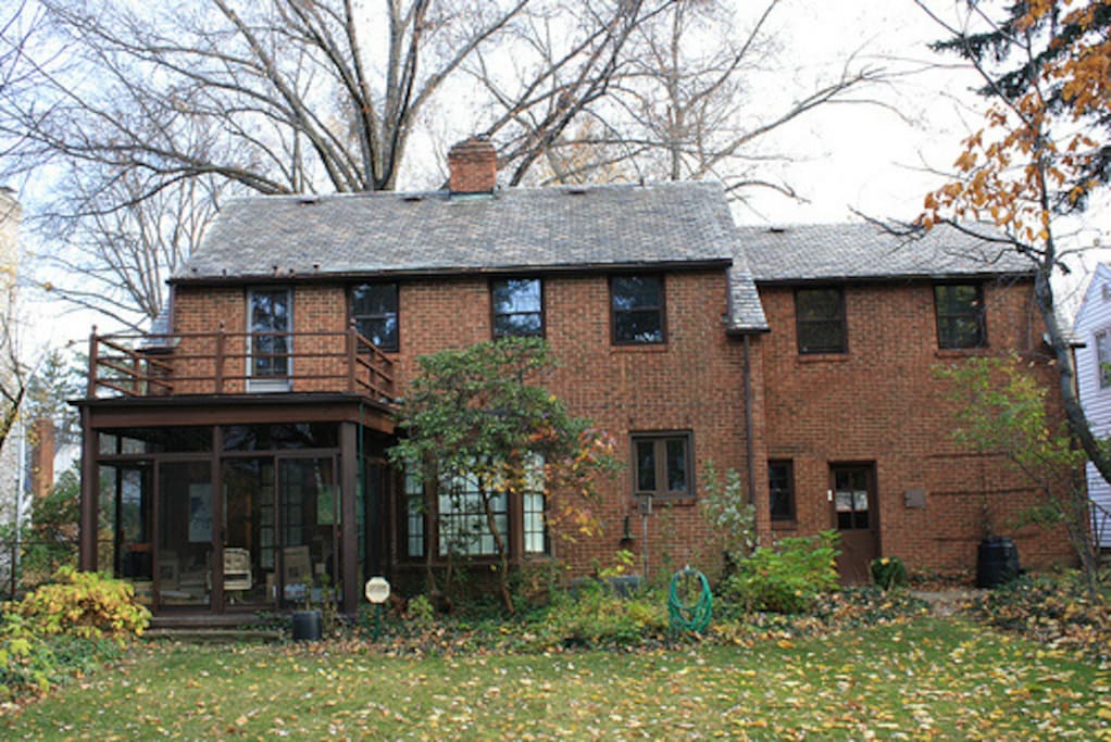 Backyard shot of the house