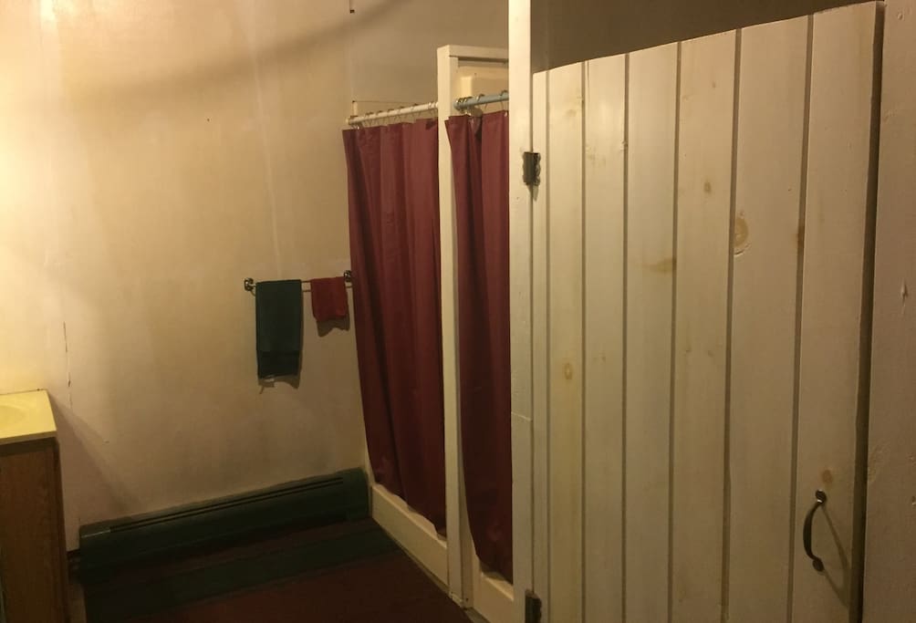 Separate men and women bathrooms next to room