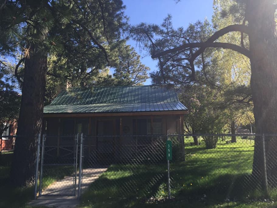 Completely fenced in yard