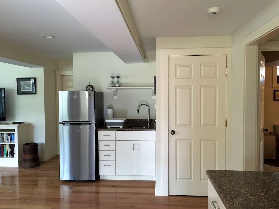 Kitchen area open to living room