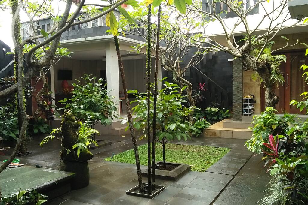Garden view in front of the room