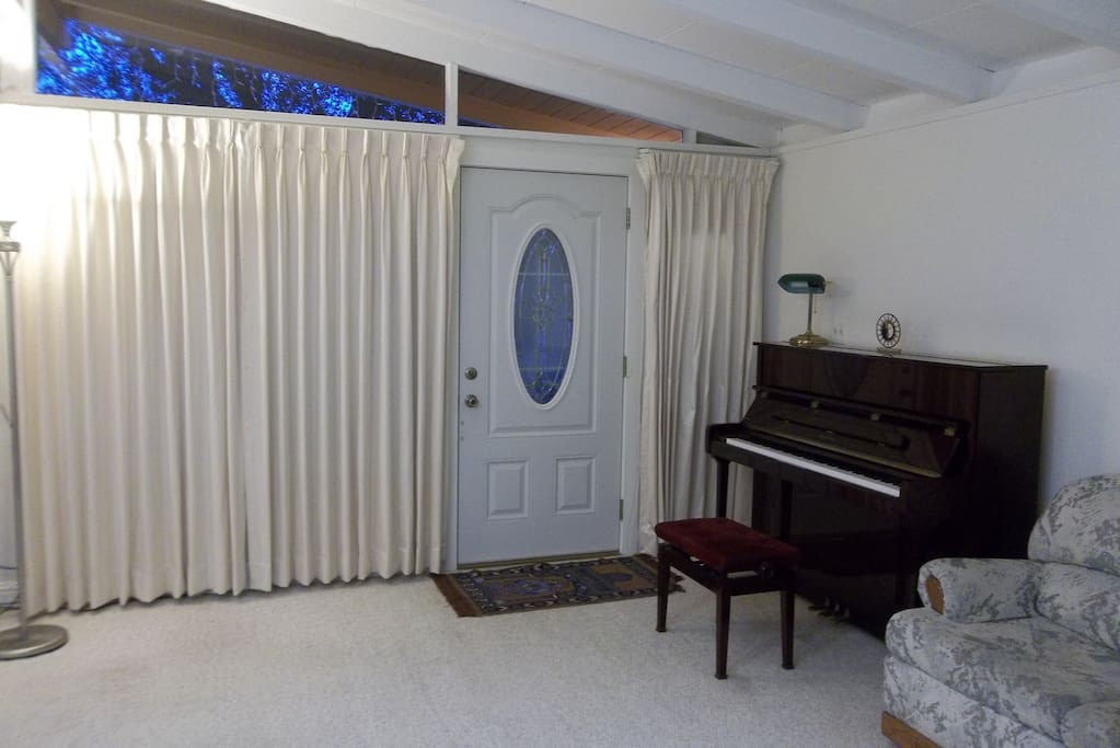 There's a piano in the living room