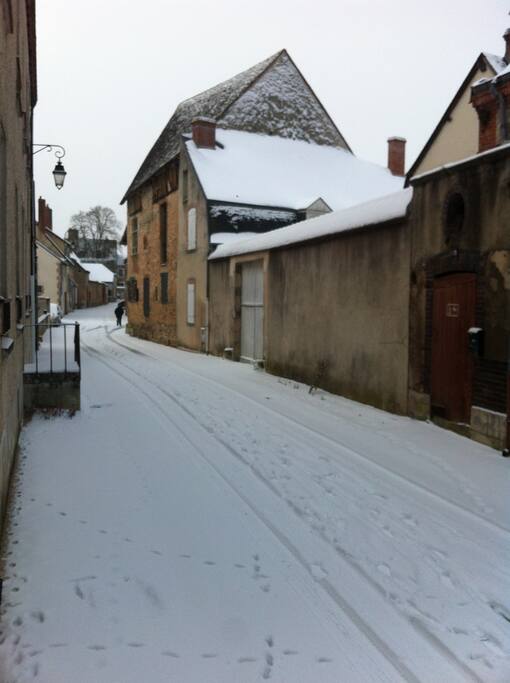 c'était tellement beau avec la neige...façade Est