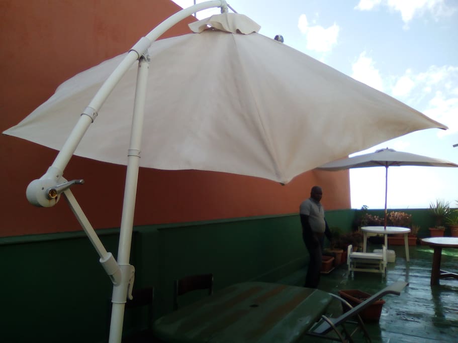 primera parasol con tumbona
