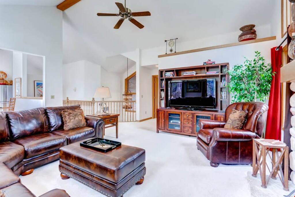 Cozy up and watch a movie in the spacious living room