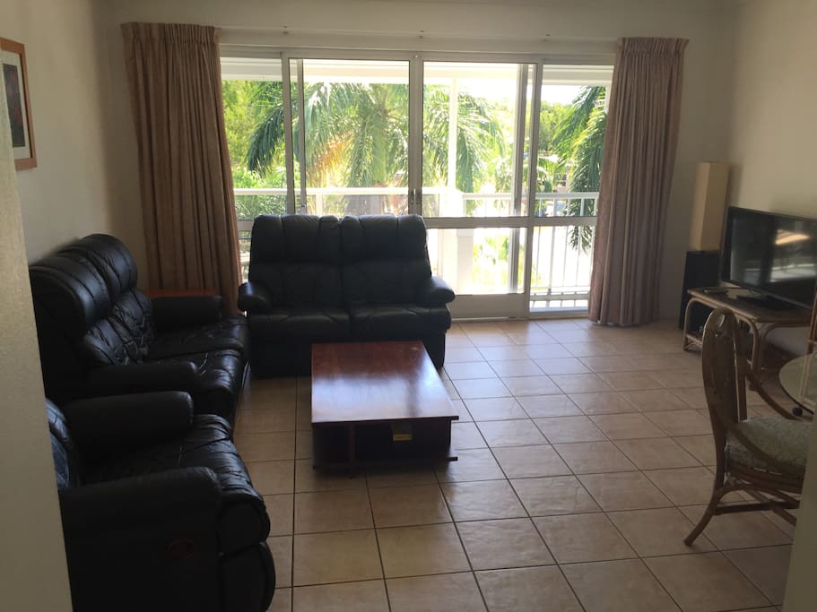 Large open living area with free high speed WiFi Internet, Netflix and Foxtel