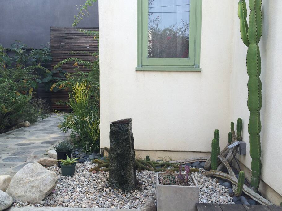 Entrance from the back gate