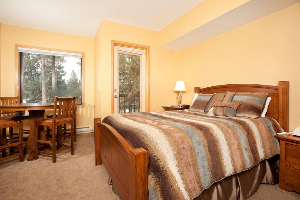 Drift to sleep in the comfortable queen bed
