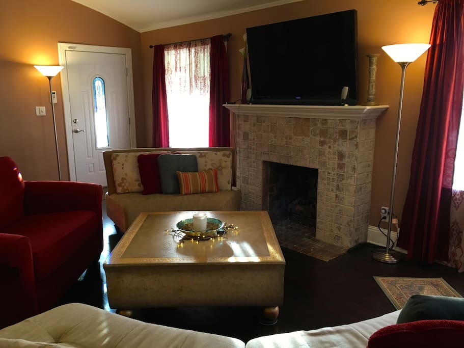 Living room-fireplace